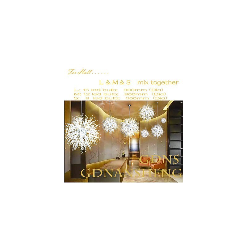 花火ペンダントライト ステンレススチール タンポポ