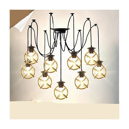 ロープランプ シャンデリア 衣類 長い クリエイティブ 天女が花を散らす。 スパイダーランプ