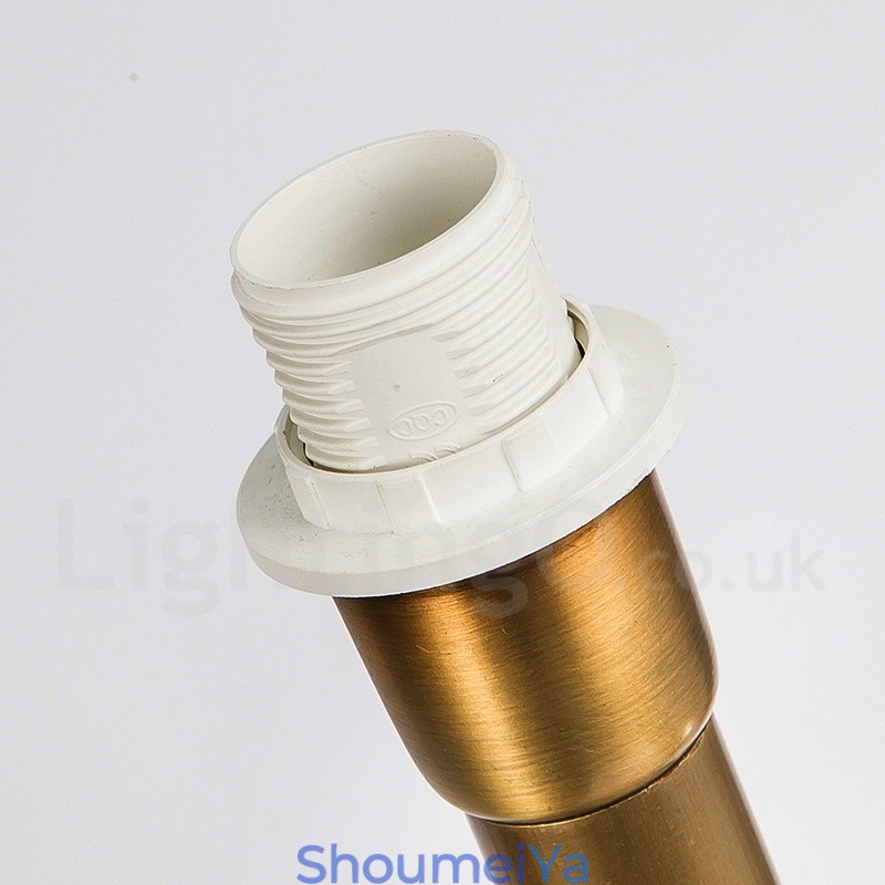 8 ライト レトロ 素朴 高級 真鍮 ペンダント ランプ シャンデリア ファブリック シェード付き