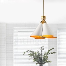 4 ライト レトロ 素朴 高級 アルミ合金 ペンダント ランプ シャンデリア アルミ合金 シェード付き