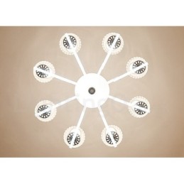 レトロで素朴な高級クリスタルペンダントランプ ガラスシェード付きシャンデリア