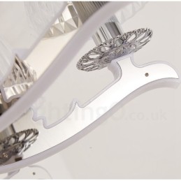 レトロで素朴な高級クリスタルペンダントランプ ガラスシェード付きシャンデリア