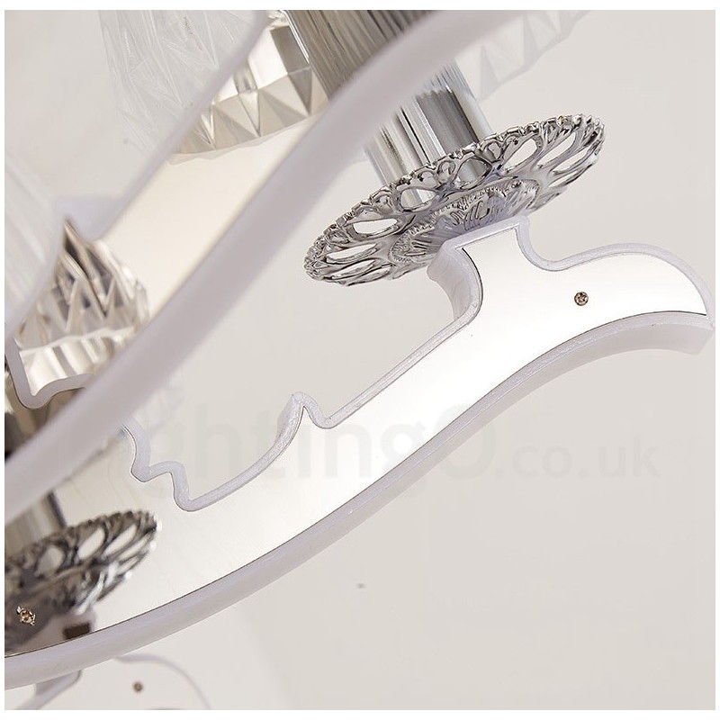 レトロで素朴な高級クリスタルペンダントランプ ガラスシェード付きシャンデリア