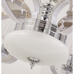 レトロで素朴な高級クリスタルペンダントランプ ガラスシェード付きシャンデリア