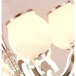 8 ライト モダン コンテンポラリー 高級ペンダント ランプ シャンデリア ガラス シェード付き