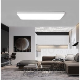 調光可能なモダンで現代的な北欧スタイルのフラッシュマウント天井ライト、アクリルシェード、リモコン付き