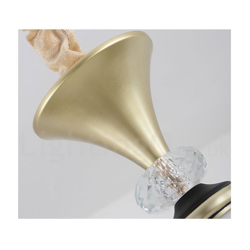 モダンで現代的なレトロな高級クリスタルペンダントランプシャンデリアガラスシェード付き