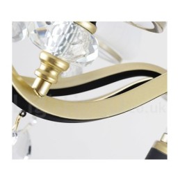 モダンで現代的なレトロな高級クリスタルペンダントランプシャンデリアガラスシェード付き