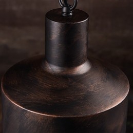 シャンデリア ラスティック ロッジ ドラム メタル ペンダント ライト