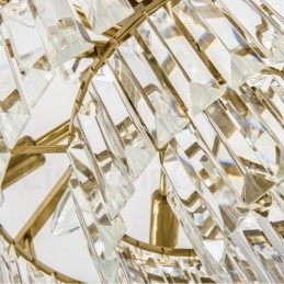 モダンコンテンポラリー 9 ライト スチール ペンダント ライト クリスタル シェード付き