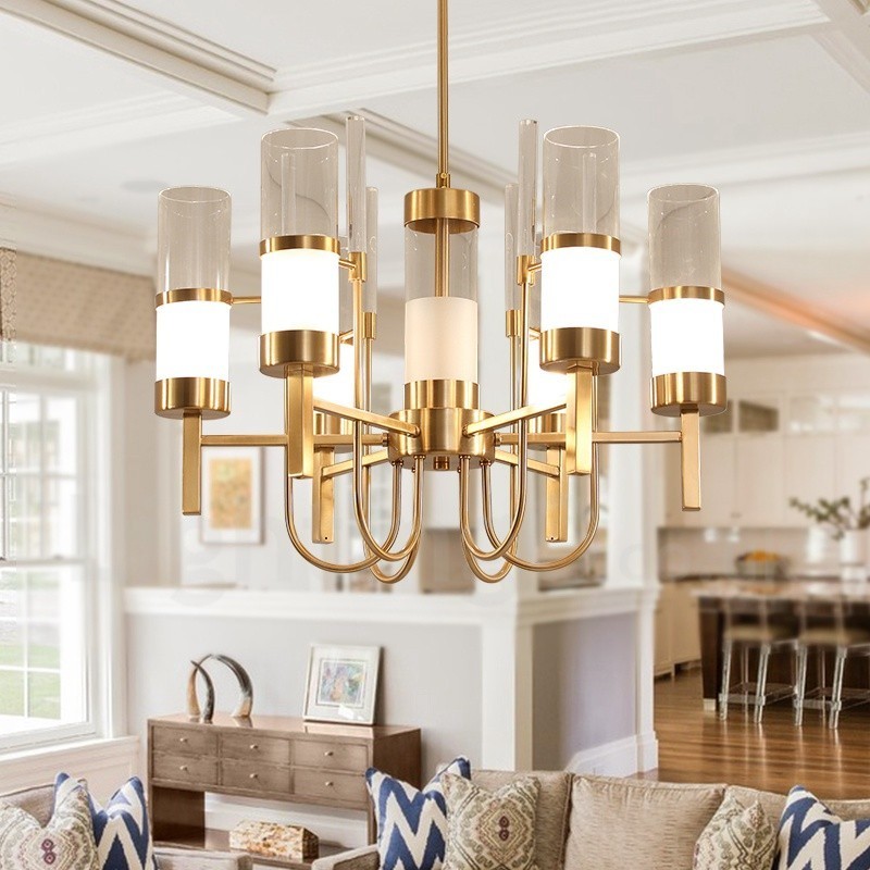 ラスティック ロッジ モダン コンテンポラリー 6 ライト スチール シャンデリア ガラス シェード付き