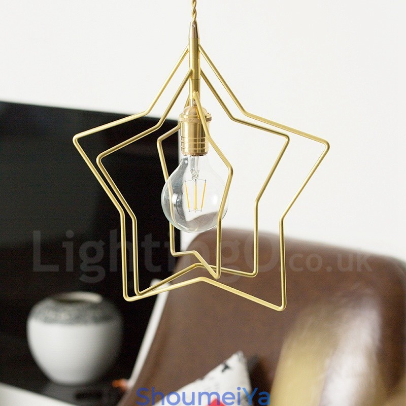 モダンコンテンポラリー 1 ライト 真鍮 ペンダント ライト シェード付き