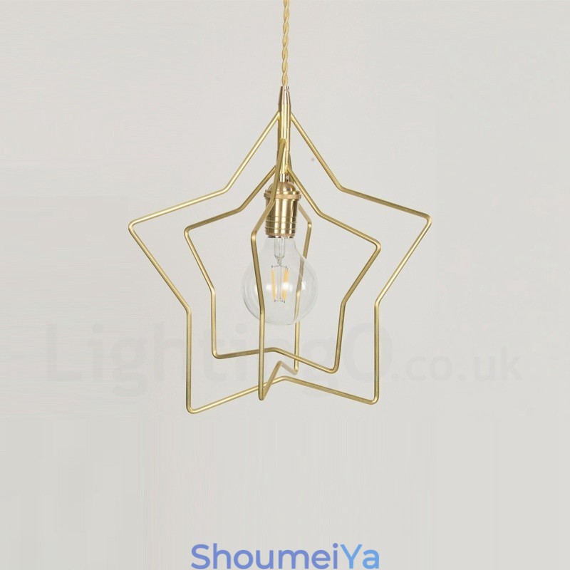 モダンコンテンポラリー 1 ライト 真鍮 ペンダント ライト シェード付き