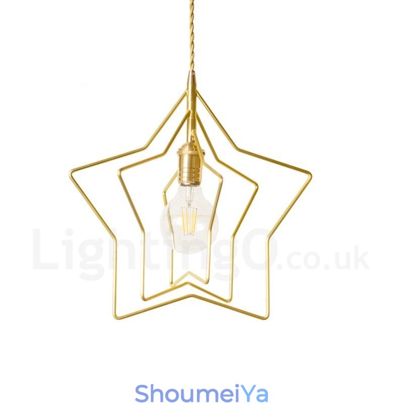 モダンコンテンポラリー 1 ライト 真鍮 ペンダント ライト シェード付き