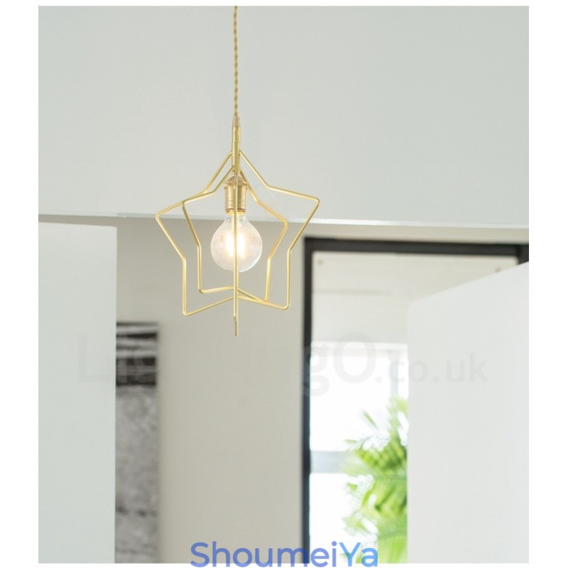 モダンコンテンポラリー 1 ライト 真鍮 ペンダント ライト シェード付き