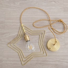 モダンコンテンポラリー 1 ライト 真鍮 ペンダント ライト シェード付き