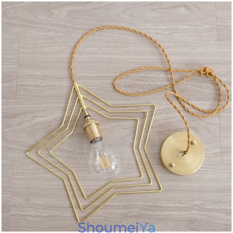 モダンコンテンポラリー 1 ライト 真鍮 ペンダント ライト シェード付き