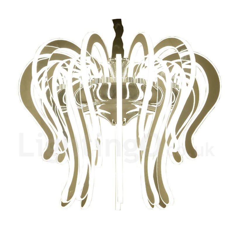 モダンコンテンポラリー 20 ライト スチール シャンデリア アクリル シェード付き