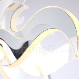 調光可能なモダンコンテンポラリー 15 ライト スチール シャンデリア、アクリル シェード付き