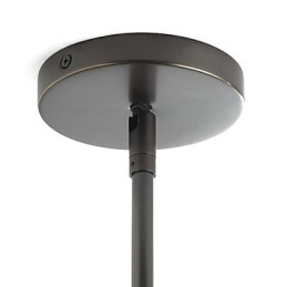 6 つのライトとガラスのバブルシェードを備えた伝統的なシャンデリア