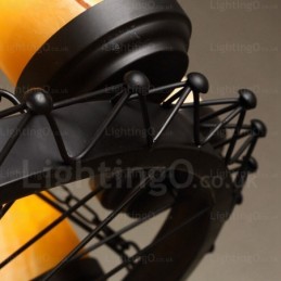 8 灯カントリー ラスティック ヴィンテージ レトロ ペンダント ライト ガラス シェード付き