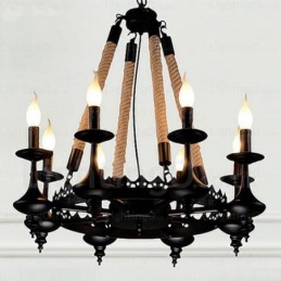 8 灯カントリー ラスティック ペンダント ライト