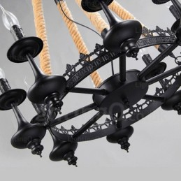 8 灯カントリー ラスティック ペンダント ライト