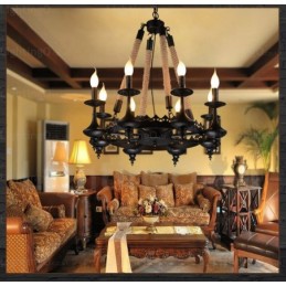 8 灯カントリー ラスティック ペンダント ライト