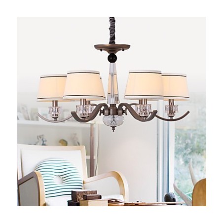 クリスタルシャンデリア 6灯 ファッション ペインティング メタル