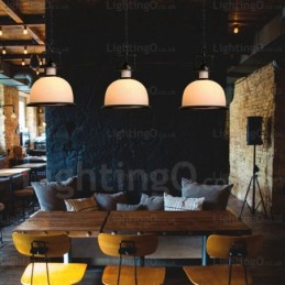 ガラスシェード付き1灯カントリーラスティックペンダントライト