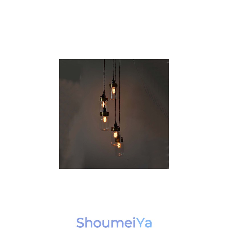 北米カントリースタイルのアメリカンアートボトルシャンデリア