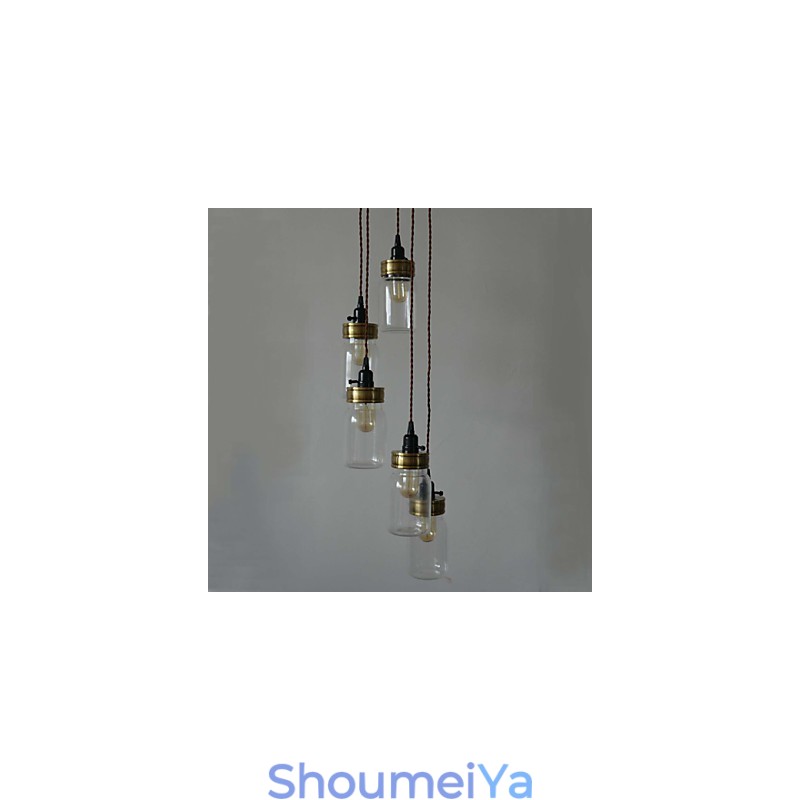 北米カントリースタイルのアメリカンアートボトルシャンデリア