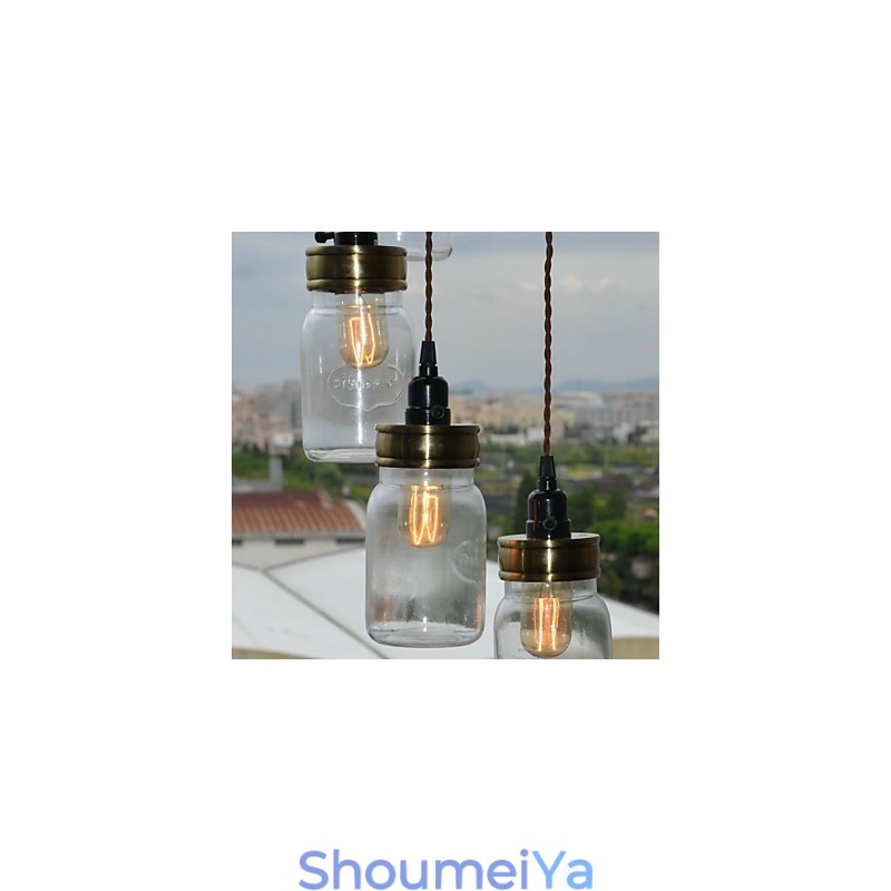 北米カントリースタイルのアメリカンアートボトルシャンデリア