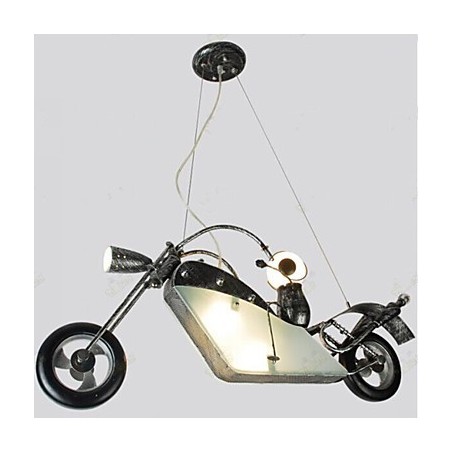 ノスタルジックな子供男の子バイク鉄シャンデリア照明ランプ