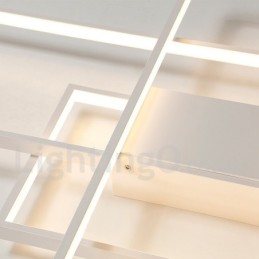 モダンで現代的なアルミ製ペイント天井ライト、フラッシュマウント壁ライト、リモコン調光器付き、リビングルーム、ベッドルーム用、壁ライトとしても使用可能