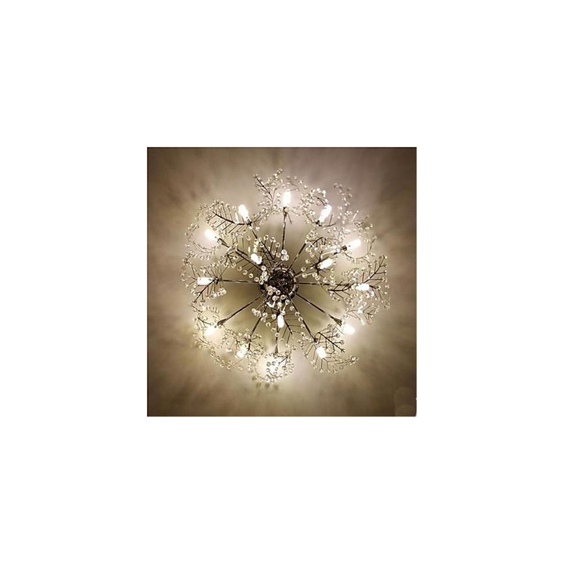 ステンレススチールエッチング落葉樹クリスタル天井ライト