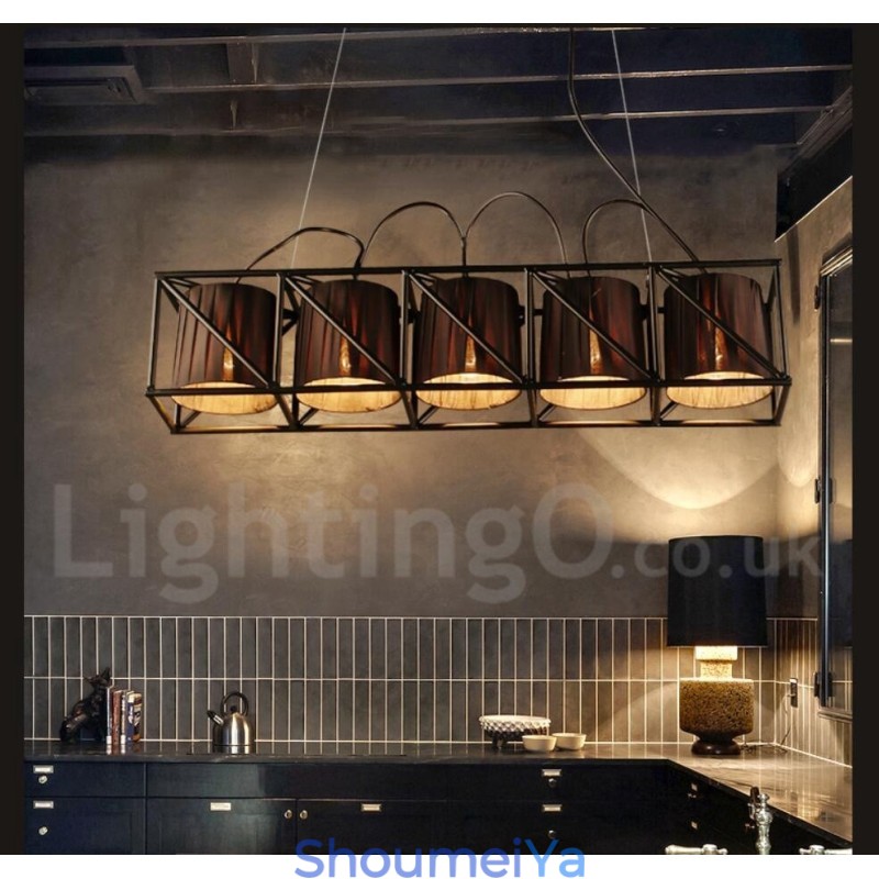インダストリアルスタイルのスチール照明ストアペンダントシャンデリアライト