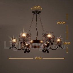 インダストリアルスタイルのスチール照明ストアペンダントシャンデリアライト