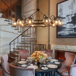 インダストリアルスタイルのスチール照明ストアペンダントシャンデリアライト