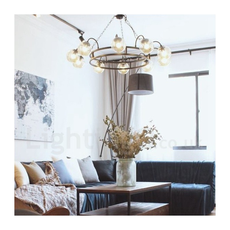 インダストリアルスタイルのスチール照明ストアペンダントシャンデリアライト