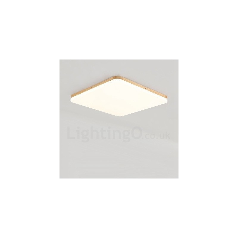 超薄型スクエア無垢材アクリル天井ランプ