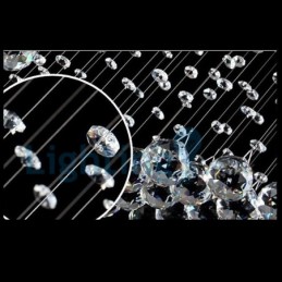 モダンコンテンポラリーシャンデリア フラッシュマウントペンダントフィクスチャ クリスタルレインドロップライト