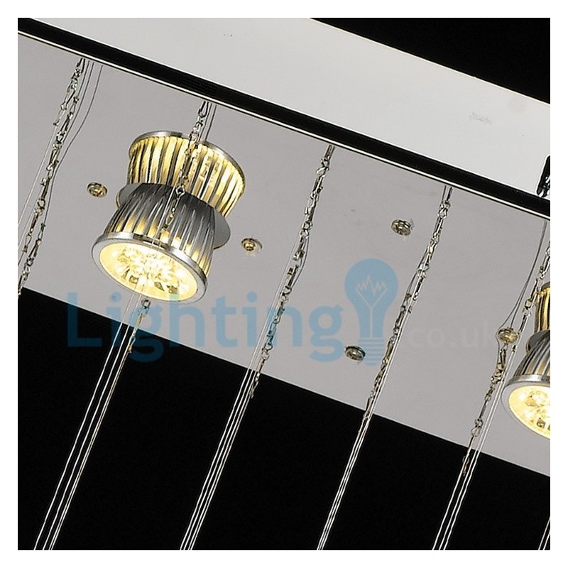 モダンコンテンポラリーシャンデリア フラッシュマウントペンダントフィクスチャ クリスタルレインドロップライト