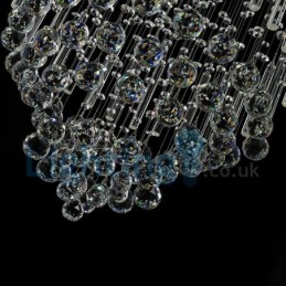 モダンコンテンポラリーシャンデリア フラッシュマウントペンダントフィクスチャ クリスタルレインドロップライト