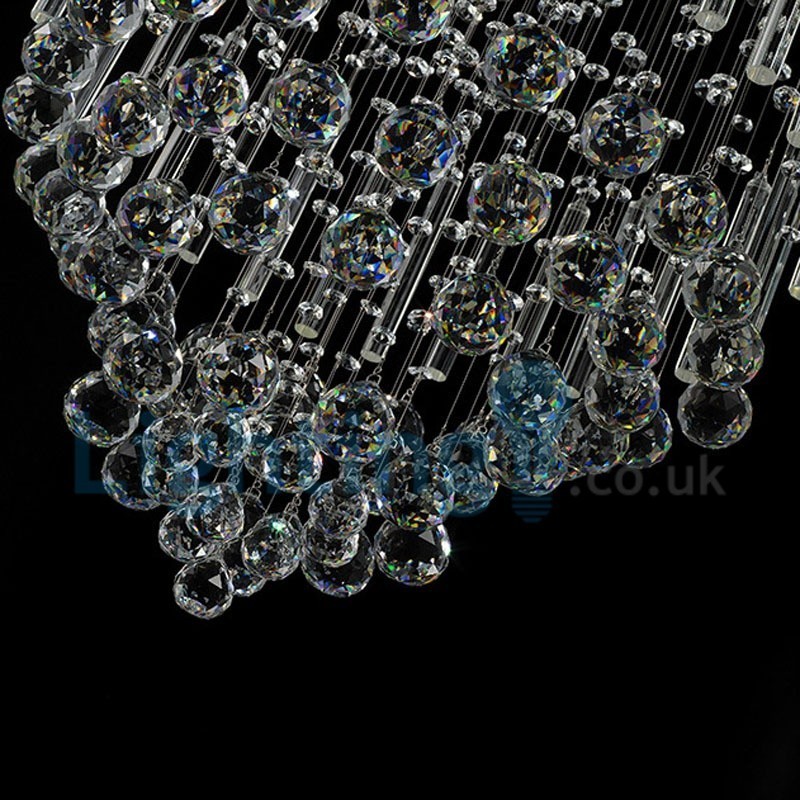 モダンコンテンポラリーシャンデリア フラッシュマウントペンダントフィクスチャ クリスタルレインドロップライト