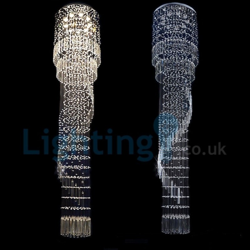 モダンコンテンポラリーシャンデリア フラッシュマウントペンダントフィクスチャ クリスタルレインドロップライト