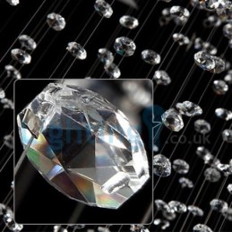 モダンコンテンポラリーシャンデリア フラッシュマウントペンダントフィクスチャ クリスタルレインドロップライト