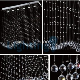 モダンコンテンポラリーシャンデリア フラッシュマウントペンダントフィクスチャ クリスタルレインドロップライト