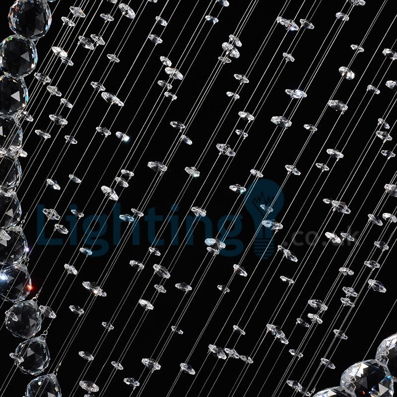 モダンコンテンポラリーシャンデリア フラッシュマウントペンダントフィクスチャ クリスタルレインドロップライト