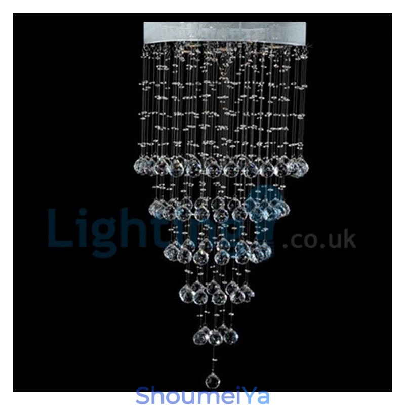 モダンコンテンポラリーシャンデリア フラッシュマウントペンダントフィクスチャ クリスタルレインドロップライト